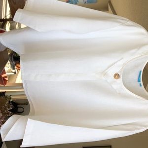 Stylish white linen top